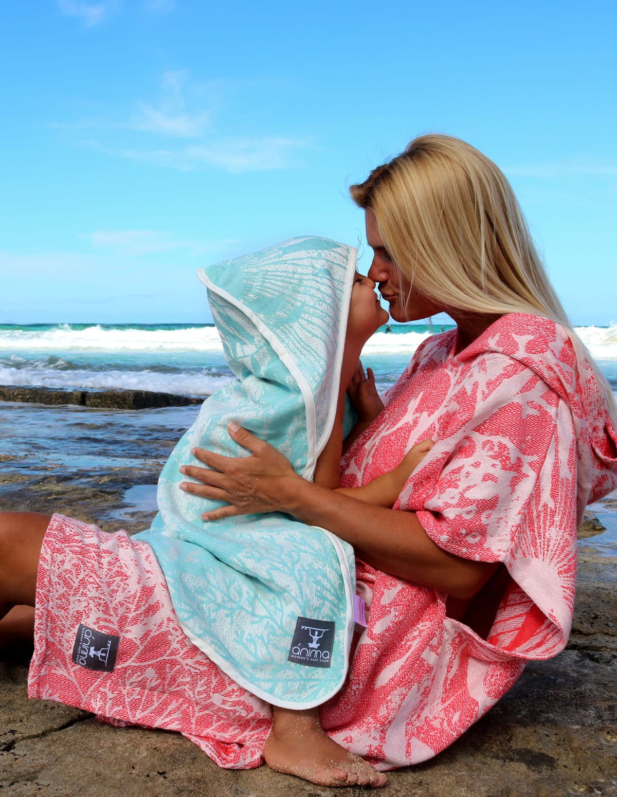 Aqua mint baby towel