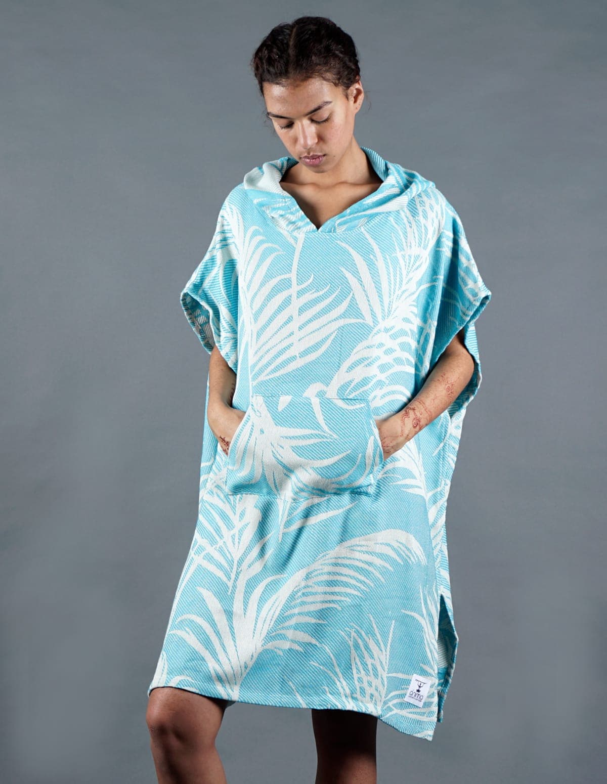 Jungle turquoise surfponcho